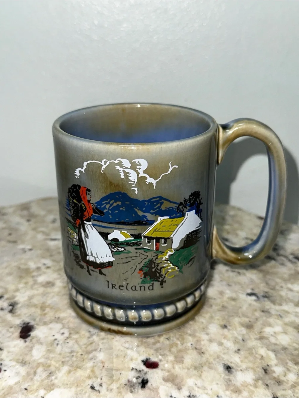 Vintage 1960’s WADE Irish Porcelain Scenic Ireland Village Coffee Mug 12 oz